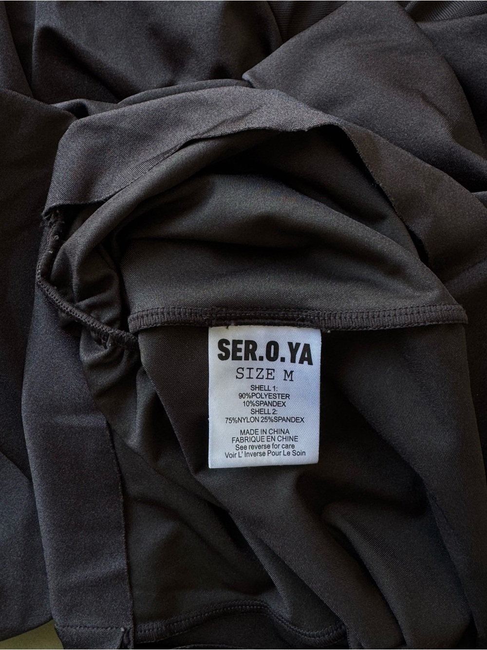 SER.O.YA Levina Mesh Ruched Maxi Dress Brown M - Picture 9 of 10